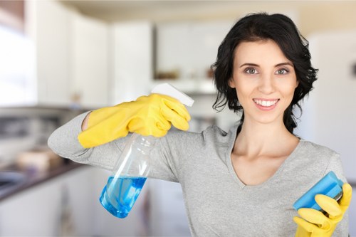 Clean and organized short-term rental kitchen after Airbnb cleaning