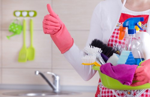 Deep commercial cleaning for floors and common areas